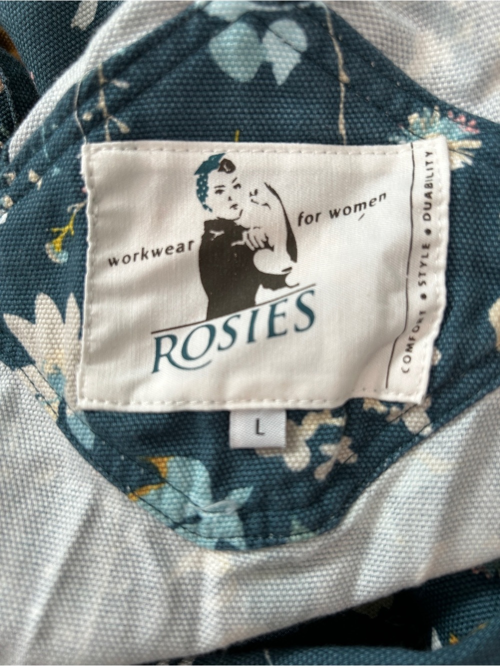 Rosie's Floral Print Bib Overalls - Shorts Conversion - Picture 10 of 10